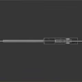 Futuristic Metallic Blade Weapon With Black Hilt And Blue Glowing Scabbard