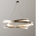 Modern Layered Circular Chandelier With Sleek Glass And Illuminated Metal Rings
