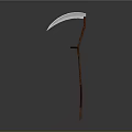 Traditional Sickle Farming Tool With Wooden Handle And Sharp Metal Blade