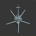 Military Transport Helicopter 3D Model Featuring Light Blue Body Main Rotor Tail Rotor And Cockpit
