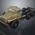 Army Green Military Truck With Six Wheels Heavy Duty Off Road Chassis