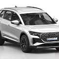 Silver Audi SUV With Modern Exterior Design And Sleek Body Features