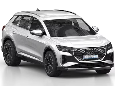 Silver Audi SUV With Modern Exterior Design And Sleek Body Features 3d model