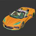 Yellow Convertible Sports Car With Sleek Design Black Accents And Modern Styling