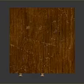 Classic Brown Wooden Cabinet With Natural Wood Grain Two Drawers And Round Knobs