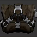 Durable Brown Tactical Backpack Design With Metal Buckles And Black Straps