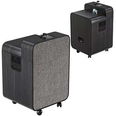 Modern Bluetooth Speaker With Wooden Texture And Fabric Front Panel Design 3d model