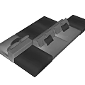 Multiplayer Sofa Casual Sofa Leather Sofa Square Sofa 3d model