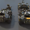 Science Fiction Armored Vehicle Transporter Armored Vehicle Motorcycle Launcher Light Tank Infantry Fighting Vehicle Low Face Number Low Model Simple Model Game Movie and TV Level 3d model