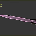Black Military Missile Weapon with C4 Marking and Tactical Aerodynamic Design