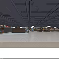 Modern Supermarket Retail Interior With Fresh Produce Shelves And Product Displays