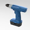 Blue Cordless Handheld Drill With Rechargeable Battery And Ergonomic Grip 3d model