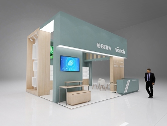 Modern Exhibition Booth Exhibition Hall Booth Beautiful Chen 3d model