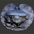 Stone Carved Ganesh Statue Holding Sacred Items In Sitting Pose With Traditional Ornaments
