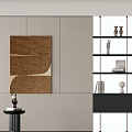 Texture Painting Minimalist Hanging Painting Simple Hanging Painting High-end Hanging Painting Floor Lamp Side 3d model
