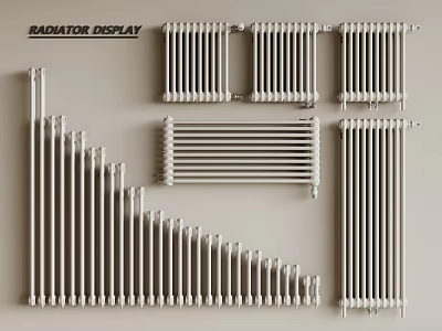 Different Types Of Radiators On Display With Various Designs And Shapes 3d model