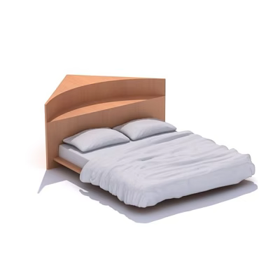 Indoor Furniture Modern Furniture Bed Double Bed 3d model