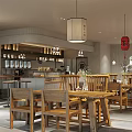 Stylish Milk Tea Shop Interior Design With Cozy Seating Bar Counter And Hanging Lamps