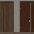 Modern Wooden Interior Doors With Sleek Design Metal Handles And Different Wood Tones