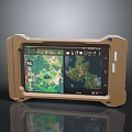 Rugged Outdoor Handheld Tablet With Map Display And Data Measurement Features 3d model