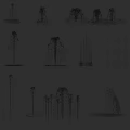 Different Water Fountain Designs Showcasing Various Jet Styles and Decorative Features