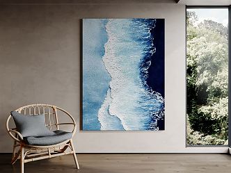 Quiet abstract painting decorative painting 3d model