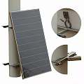Efficient Solar Panel System Installation With Secure Mounting Brackets And Cables
