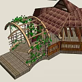 Chinese traditional pavilion models with various colored roofs and styles for architectural display and collection