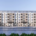 New Chinese-style Residential Building Multi-storey Residence 3d model