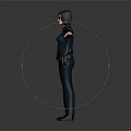 3D Police Character In Blue Uniform With Badge And Belt Gear Arms Outstretched