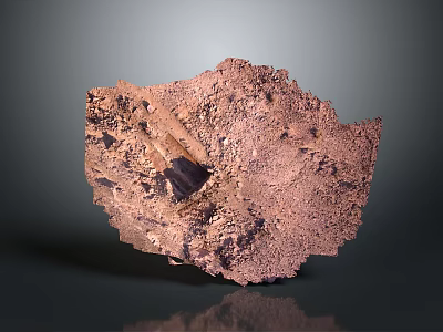 Natural Copper Ore Mineral Specimen With Rough Surface And Crystal Structure 3d model