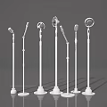 White Playground Equipment With Multiple Different Styles And Varied Designs For Children