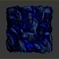 Shiny Blue Decorative Cylinder With Unique Textured Wavy Surface Design