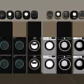 Modern Stacked Washing Machines in Black White and Beige with Sleek Designs