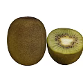 Whole And Sliced Kiwi Fruit With Green Flesh And Black Seeds On White Background
