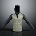Comfortable Casual Beige Gray Long Sleeve Zipper Hoodie With Minimalist Design