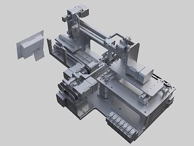 Industrial Equipment with Precision Mechanical Structure Metal Components and Heavy Duty Machining Design 3d model