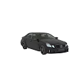 Sporty Black Sedan Exterior Design With Bright Headlights And Alloy Rims