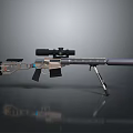 Advanced Tactical Sniper Rifle With Scope Silencer Bipod And Gold Black Finish