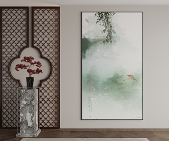 New Chinese Decorative Painting 3d model