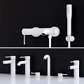 Modern Bathtub Fixtures With Wall Mounted Faucet And Handheld Shower Chrome Finish
