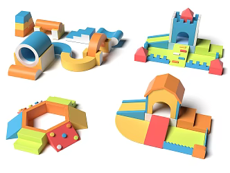 Software Castle Naughty Castle Amusement Park Slide Crawl Drill Net Children's Park Non-standard Park Customized Park Creative Features 3d model