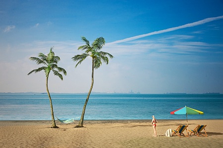 Modern Beach Hammock 3d model