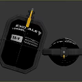 EXOALE Level EAV Label Black Storage Bag And Shoes With Yellow Accents