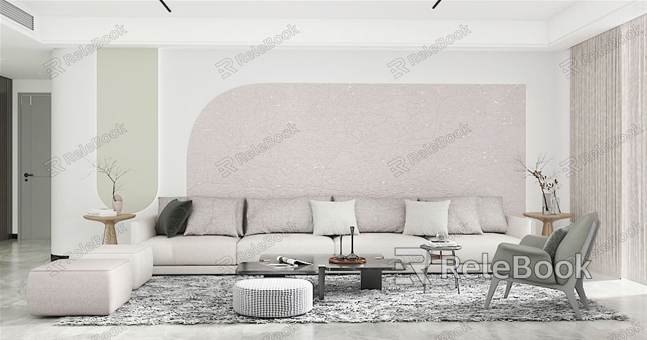 modern living room model