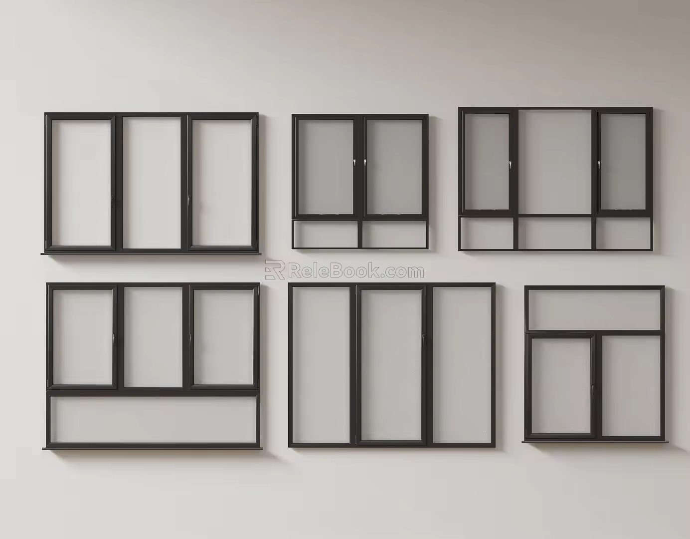 Modern windows combination windows glass windows floor-to-ceiling windows balcony windows bay windows bedroom windows sliding windows casement windows doors and windows 3d model