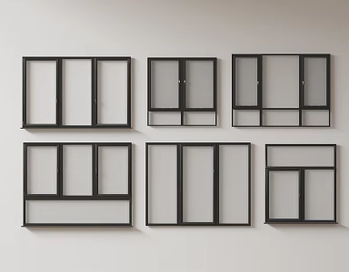 Modern windows combination windows glass windows floor-to-ceiling windows balcony windows bay windows bedroom windows sliding windows casement windows doors and windows 3d model