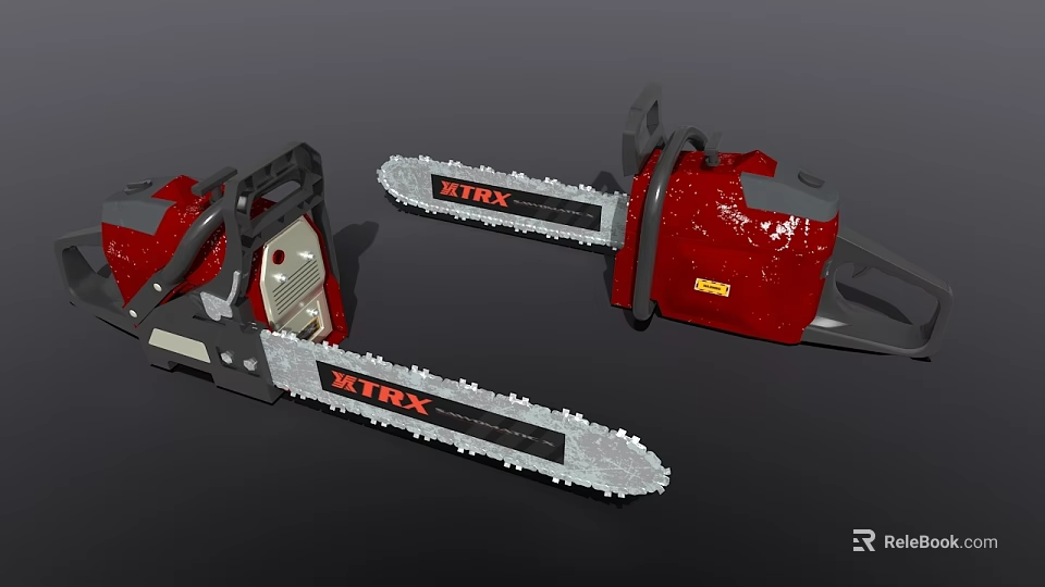 WRX Red Chainsaw Heavy Duty Hardware Tool For Powerful Cutting Applications 3d model 