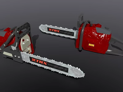WRX Red Chainsaw Heavy Duty Hardware Tool For Powerful Cutting Applications 3d model