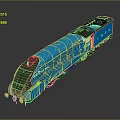 Modern Train Light Rail Subway High Speed Rail 3d model